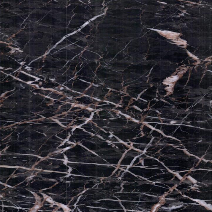 Black white veined marble natural stone