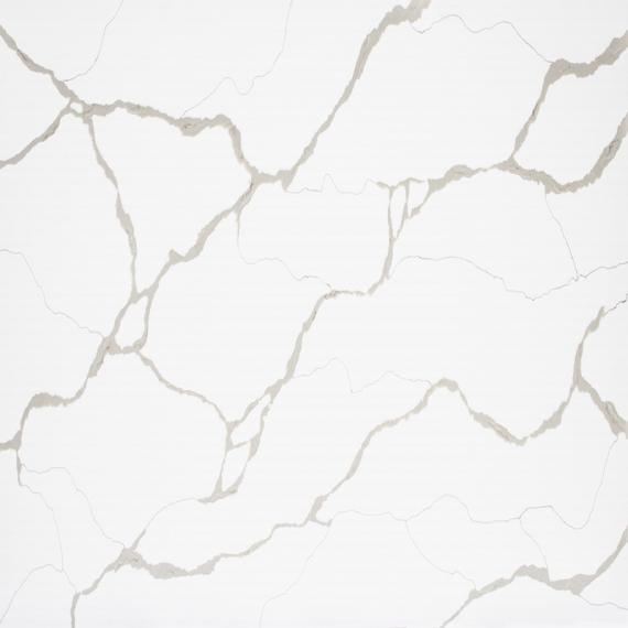 Pure white calacatta quartz slab