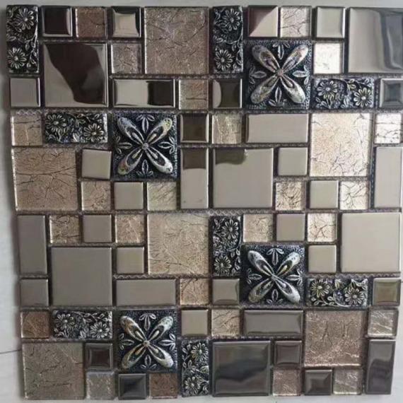Mosaic construction material